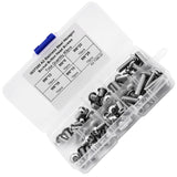 Cabeza Zócalo Tapa Tornillos,60pcs M6 Botón de acero inoxidable Botón Heavy tornillos Tornillos Accesorios con caja de plástico