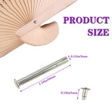🔩 Kit de reparación de remaches y tuercas de abanico plegable, paquete de 8 unidades de 30 mm, ventilador de mano sólido de eje sólido de repuesto para ventiladores plegables hechos a mano, ventiladores