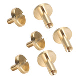 🔩 Remache de Tornillo de 10 Mm, Cabeza Plana Redonda Resistente, Juego de 50 Remaches de Encuadernación Multiusos para Manualidades (10x10mm)