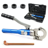 ▶ Herramienta de crimpado de cobre hidráulica para tuberías de cobre con mandíbula de 1/2" 3/4" 1" para accesorios de tubería de cobre