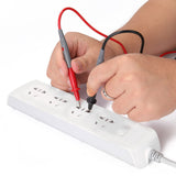 ▶ Pinza amperimétrica digital Alta precisión Voltaje CA/CC Corriente CA Resistencia Prueba de diodo Continuidad Multímetro Voltímetro Amperímetro Función de luz negra HT206D