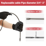 ▶ Drenaje eléctrico Sinfín de , serpientes de fontanería de 25 pies, removedor de zuecos de drenaje de serpiente para desatascar inodoro, alcantarillado, baño, tubos de drenaje de fregadero (baterías