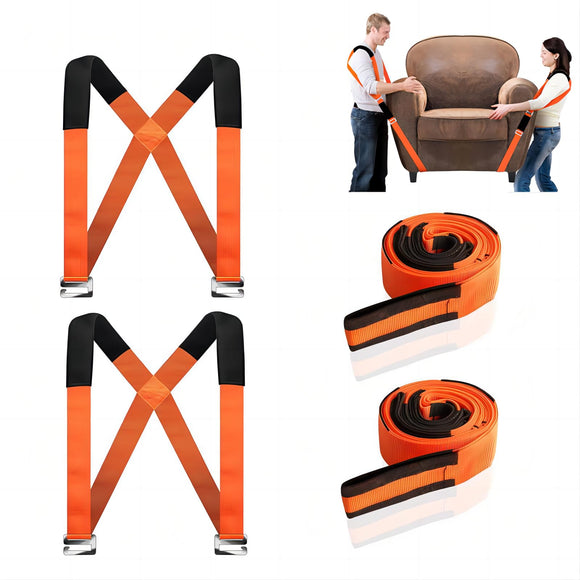 ▶ Correas Móviles, Correas de Elevación para Levantador de Muebles, Eslingas de Carga de Mover Muebles de Hombro para 2 Personas, Lifting Straps Carga 900 Libras