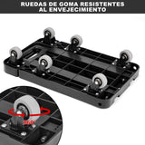 Carrito plegable con Ruedas, Diablito de Carga Plegable de 500 Libras, Diablito de Carga Plegable Diseño Expansible y Compacto, Carrito de Carga para Viajes Mudanzas, Compras, Uso en Oficina (Negro)