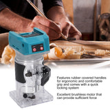 Routers de velocidad variable Enrutador Inalámbrico, Enrutador De Recorte Compacto Sin Escobillas, Kit De Herramientas De Enrutador De Madera Eléctrico De Mano, Recortador De Agujeros Con Batería De 18V Para BL1815