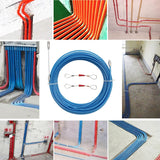 ▶ Guia jalacables de alambre eléctrico de 30 m, 100 pies, dispositivo de guía de alambre de pared de acero inoxidable, cable de alambre de acero inoxidable