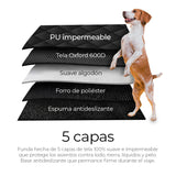 ▶  Cubierta para Mascotas, Funda Cubre Asientos de Autos, Sillones. Ideal para Perros y Gatos, para Asiento Trasero, Cajuela o Sofa, Medidas: 137 * 147 * 40cm Impermeable (Negra Completa)