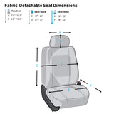 ▶Juego de Fundas de Asiento de Coche con Respaldo bajo y Reposacabezas Extraíble, Ajuste Universal, Lavable, Negro para SUV, Sedán, Furgoneta