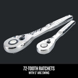 ▶ CRAFTSMAN Juego de herramientas mecánicas, SAE/métrico, unidad de 1/4 pulgadas, 83 piezas (CMMT12021)