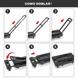 Carrito plegable con Ruedas, Diablito de Carga Plegable de 500 Libras, Diablito de Carga Plegable Diseño Expansible y Compacto, Carrito de Carga para Viajes Mudanzas, Compras, Uso en Oficina (Negro)