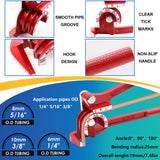 ▶ Herramientas de abocinamiento de línea de freno de 3/16 pulgadas y 1/4 pulgadas, incluye herramienta de abocinado, doblador de tubos, línea de freno de 3/16 pulgadas + 1/4 pulgadas con accesorios (32 accesorios, 4 unidades de unión + 8 pi
