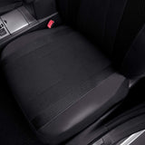 ▶ Fundas para asiento de coche, malla de aire, piel sintética, para bolsa de aire, banco trasero divisible 40/60, 50/50, 60/40 (juego completo - respaldo bajo, negro negro)