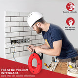 ▶ Guía jalacables de acero Cinta de Pescado de 30 m en con Diseño Optimizado de La Carcasa, , Carreras Cortas y Medición de Conductos, Diseño ligero, Facil de transportar