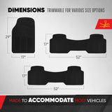 ▶ Tapetes  Alfombrillas de Goma para Coche SUV Van (para vehículos de 3 Filas), 4 Unidades, protección contra Todo Tipo de Clima, Ajuste Universal, Negro