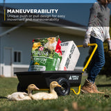 Gorilla Carts GCR-4 - Carro de volquete, Carro de jardín de 2 Ruedas con Mango Plegable, 4 pies cúbicos, 300 Libras Capacity, Negro/Amarillo Gorilla Carts GCR-4 -