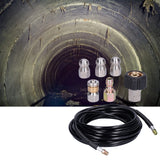 Chorro de Alcantarillado, incluye manguera de lavado a presión flexible resistente y 7 boquillas de gama alta y adaptadores, Manguera de 10 m de longitud para el mejor drenaje Jet NPT de