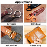 🔩 20 juegos de 5 mm 6.5 mm 8 mm Kit surtido de latón Tornillos Postes de metal Botón de remache de clavo para DIY Decoración de cuero Encuadernación Ranurado Tornillo de cabeza plana (6.5 mm)