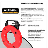 ▶ ADIR  Guía jalacable de Acero para Conductor 30M para Electricistas e Instaladores de Telecomunicaciones ADIR 1489