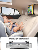 ▶ Soporte Tablet Automovil - [Pinza Plegable para Fundas Grosas] [360° Rotation] Porta Tablet para Auto, Base iPad Carro para Niños para iPad Pro, Air, Mini, 6.1-13" Devices