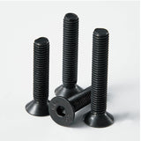 Cicidorai M8 x 30 mm, 35 mm, 40 mm, 45 mm, 50 mm, cabeza plana hexagonal tornillos avellanados, acero de aleación de grado 10.9, acabado de óxido negro, totalmente roscado, unidad hexagonal métrica Allen Kit surtido 25 piezas