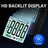 ▶ Medidor de pinza digital multímetro de 4000 abalorio con amplificador NCV, ohmios, voltios, mide corriente CA, voltaje CA/CC, capacitancia, resistencia, diodos, luz de fondo de frecuencia de