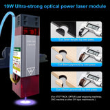 Módulo grabador láser, 10 W (10000 mW), módulo grabador láser de potencia óptica con asistencia de aire, FAC, doble punto comprimido ultrafino de alta precisión, cabeza láser de 4,24 V
