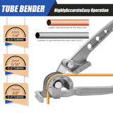 ▶ Dobladora de tubos de 180° para tubos de 3/8", 1/4", 5/16", cobre, latón, aluminio, tubos de acero delgados (dobladora de tubo único)