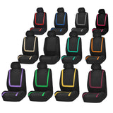 ▶Juego de Fundas de Asiento de Coche con Respaldo bajo y Reposacabezas Extraíble, Ajuste Universal, Lavable, Negro para SUV, Sedán, Furgoneta