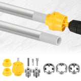 ▶ Roscador de tubo PVC para taladro eléctrico, kit de enhebrador de tubos con troqueles de 1/2 pulgada 3/4 pulgadas de 1 pulgada, herramienta de fontanería para enhebrar tubos, kit de