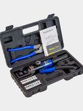 ▶ Cortador de cables- Herramienta de prensado hidráulico y, crispadura hidráulica de lengüetas de cable 8 toneladas de EE. UU. 12 AWG a 00 (2/0) kit de herramientas de cable de terminal