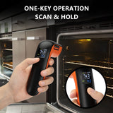 Pistola de termómetro infrarrojo recargable para cocinar de -124°F ~1200°F | Inkbird visualización colorida pistola de temperatura láser digital para pizza, horno, parrilla, cocina, hogar