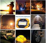 Luz de Trabajo LED Portátil, Reflector, Iluminación para Sitios de Construcción, Impermeable para Acampar, Senderismo, Reparación de Automóviles,SOS de Emergencia con Batería