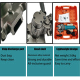 ▶ Cortador eléctrico de mano de barras de refuerzo de metal para corte en frío de 4 mm a 25 mm en 6 segundos, 110 V, máquina de corte en frío para cortar tubos de PVC de madera (con caja,