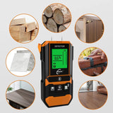 Buscador de tuberías y cables subterráneos  Escáner de pared y probador de humedad PIGADA ZK01 Localizador de 6 modos Detector de pared digital para madera, metal y líneas de alimentación