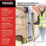 Buscador de tuberías RIDGID  Transmisor de línea, trazador de línea y localizador de línea subterránea, amarillo, pequeño