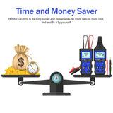 ▶ Buscador de tuberías y cables subterráneos probador de cables con batería recargable de 1500 mAh para líneas de voltaje de 12-400 V CC/CA, rastreador de cables para cables de pared, líneas eléctricas,