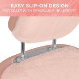 ▶ Cubierta Suave de Piel de Oveja Rosa Rosa, Cubiertas de Asiento Delantero de Piel sintética de 2 Paquetes para Autos con Toque Suave y Lujoso, Lindas Cubiertas Interiores automotrices para Camiones