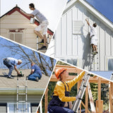 ▶ Escalera Plegable De 4.4 Metros Escalera Telescópica Multiusos Portátil De Escalón Un Peldaño Capacidad De 330 Libras, Escalera De Carga Plegable Escalera para Exteriores