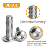 🔩 Voyzdx 1280 Piezas Surtido de Tornillos Métricos M2 M3 M4 M5 304 Tornillos de Acero Inoxidable, Surtido de Tornillos Allen con Cabeza Cilíndrica, Tuercas Hexagonales y Arandelas Planas