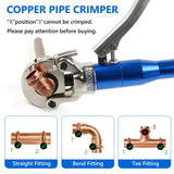 ▶ Herramienta de crimpado de cobre hidráulica para tuberías de cobre con mandíbula de 1/2" 3/4" 1" para accesorios de tubería de cobre