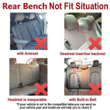 ▶ Juego Completo de Fundas de Asiento de Coche Asientos Delanteros y Traseros de poliéster,Compatible con Bolsas de Aire, Banco Trasero Dividido, Color (Negro Gris)