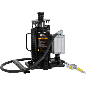 Gato de Botella hidráulica de Aire neumático de 20 toneladas (40 Libras) de Capacidad con Bomba Manual para Camiones, Color Negro