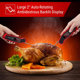 Termómetro de carne a prueba de agua ThermoPro TP19 con retroiluminación Ambidextrous y termómetro de lectura instantánea para cocinar alimentos para aceite de agua dulce de cocina