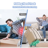 Carritilla de Mano Plegable, Pequeño Dolly, Portátil con Ruedas, Dolly Ligero para Mochila - de Carga Compacto y Plegable para Transporte Fácil,carrito plegable con ruedas,carro plegable con ruedas