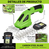 Tijeras de podar Inalámbrico, Cortadora de Césped y Setos 2 en1, Cortasetos de Mano Inalámbrico, Batería Recargable, 7.2V, Diseño de Seguridad