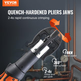 ▶ Herramienta de prensa y batería, herramienta de prensa profesional, herramienta de prensado de tubos eléctricos con mordazas de 1/2 pulgadas, 3/4 pulgadas, 1 pulgada, kit de herramientas de