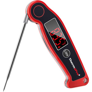 Termómetro de carne a prueba de agua ThermoPro TP19 con retroiluminación Ambidextrous y termómetro de lectura instantánea para cocinar alimentos para aceite de agua dulce de cocina