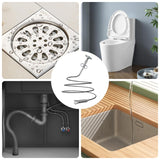 ▶ Serpiente para drenaje, serpiente de plomería - Cable de obstrucción de plomería,Removedor de pelo de serpiente de drenaje, herramienta limpiadora de drenaje para inodoro, fregadero de cocina, bañera