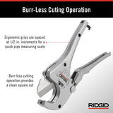 Cortador de tubos y tubos de plástico de 1/8 pulgadas a 1-5/8 pulgadas, plateado, pequeño RIDGID