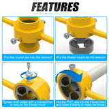 ▶ Roscado  de tubos  Herramienta para hacer roscas de PVC, juego de troqueles NPT, herramienta de fontanería con 3 troqueles, 1/2 pulgadas, 3/4 pulgadas, 1 pulgada, kit de enhebrador de tubería